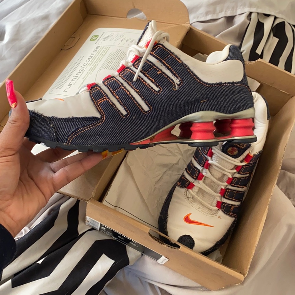 Nike Shox - jean x Orange/red